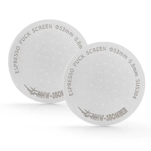 Stylish 53mm Espresso Puck Screen 2 Packs Metal Coffee Filter Reusable Espresso Filters for 54mm Portafilter Basket 0.8mm Thickness FG7009M 2 Count Innovative