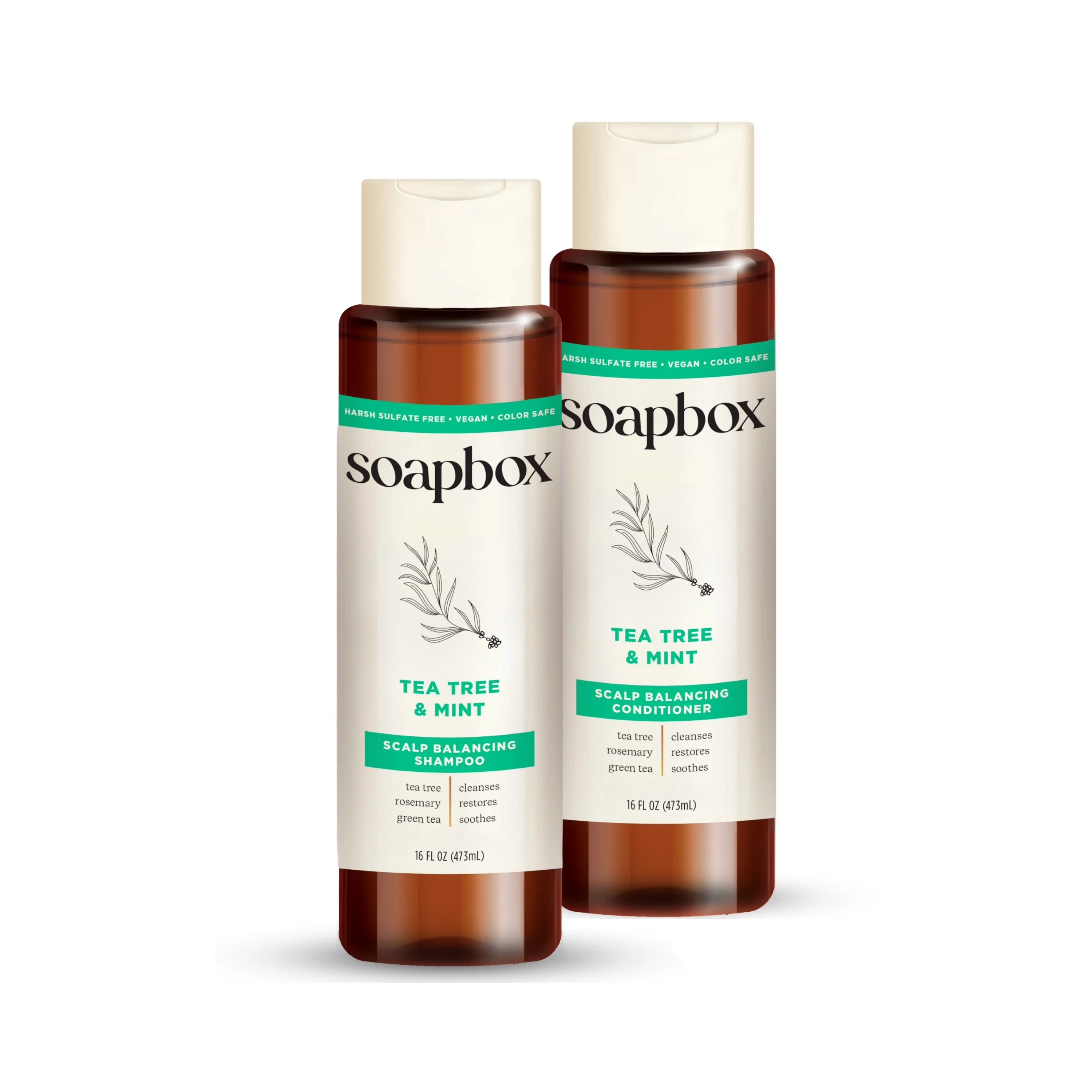 Original Soapbox Tea Tree Clean Purify Shampoo and Conditioner Set Premium