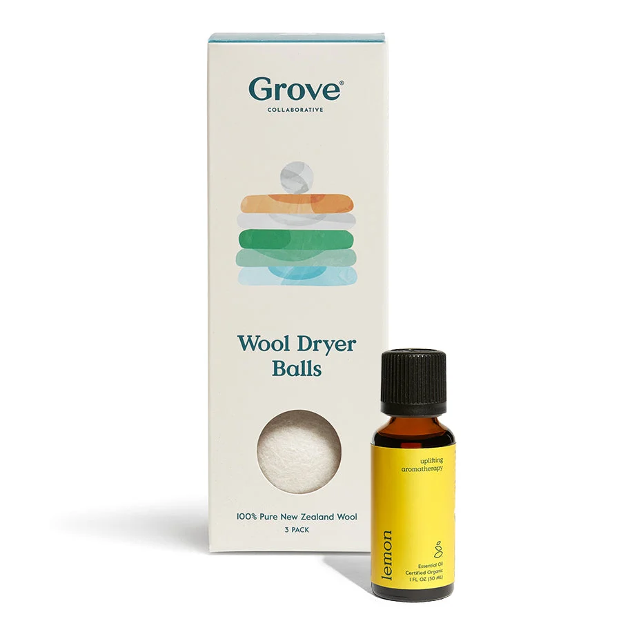 Professional Grove Co. Wool Dryer Balls Lemon Essential Oil Superior