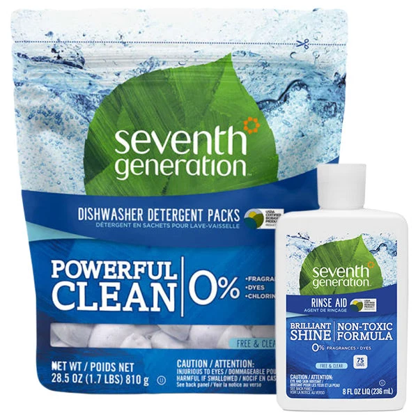 Lightweight Seventh Generation Auto Dish Pack Rinse Aid Set Trendy