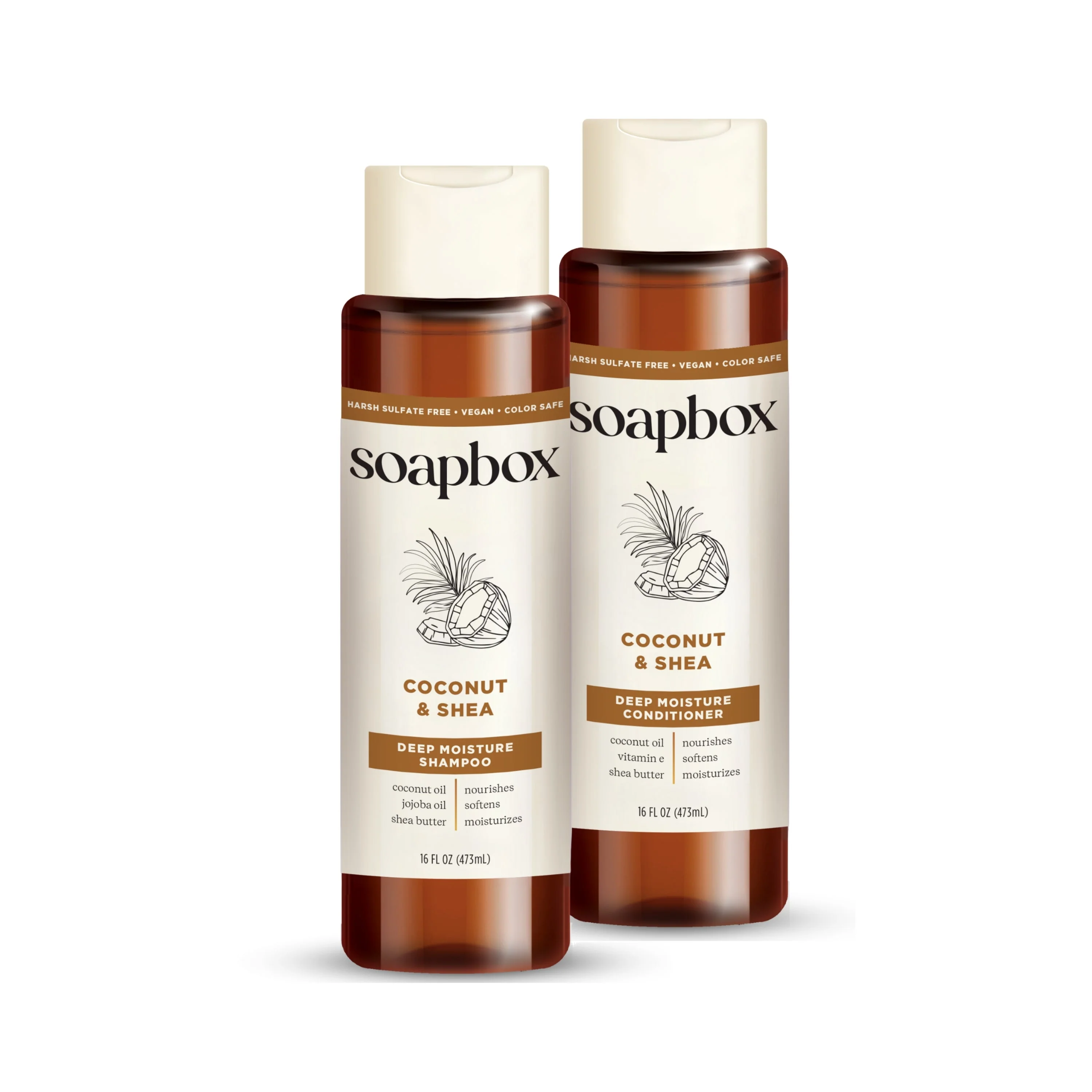 Versatile Soapbox Coconut Oil Moisture Nourish Shampoo and Conditioner Set Next-Generation