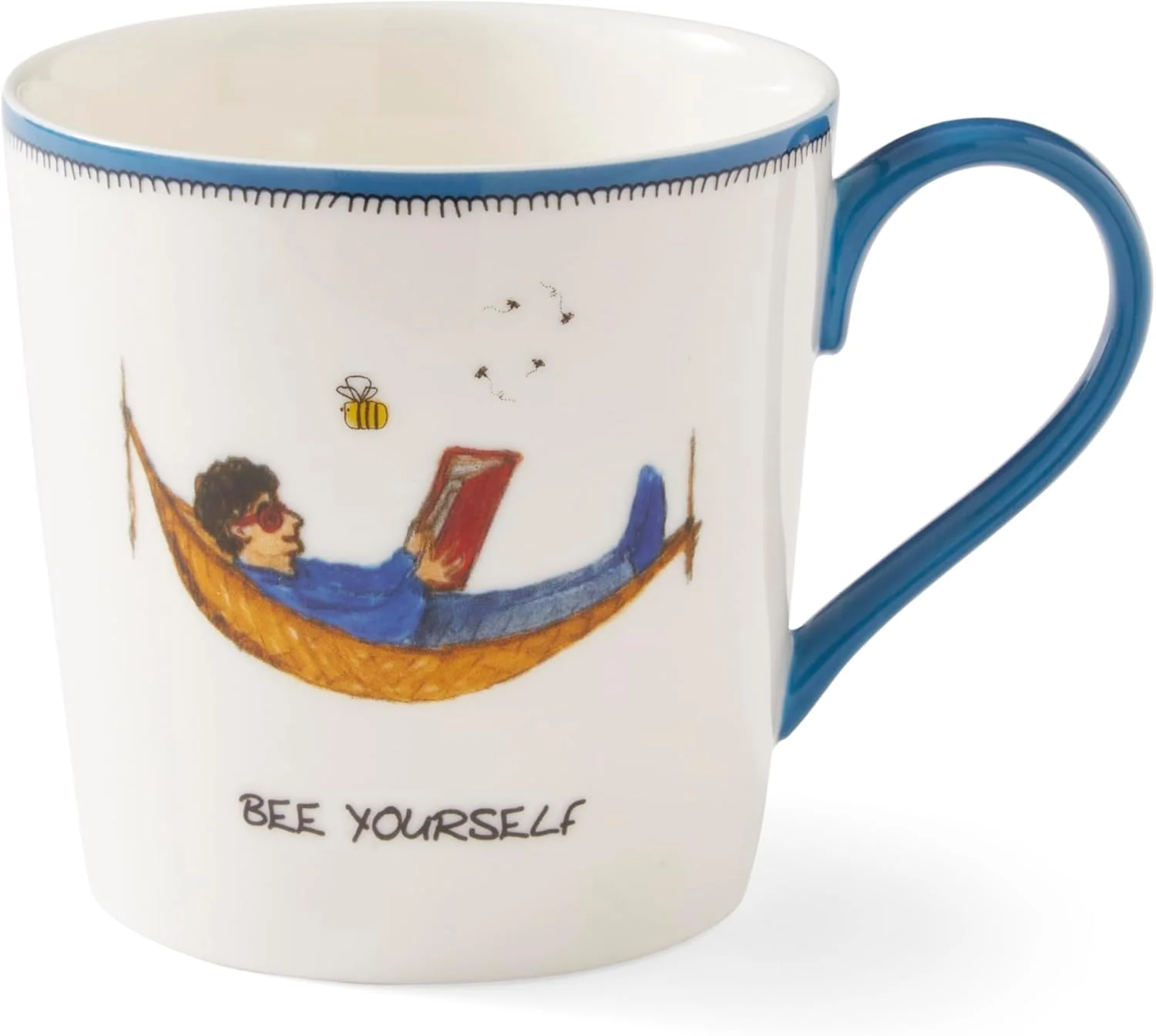 Dependable Spode Kit Kemp 12oz Doodle Mug Bee Yourself- Unique Doodle Pattern Fine China Dishwasher Safe For Coffee and Tea I Celebration Gift Home or Office Use Proven