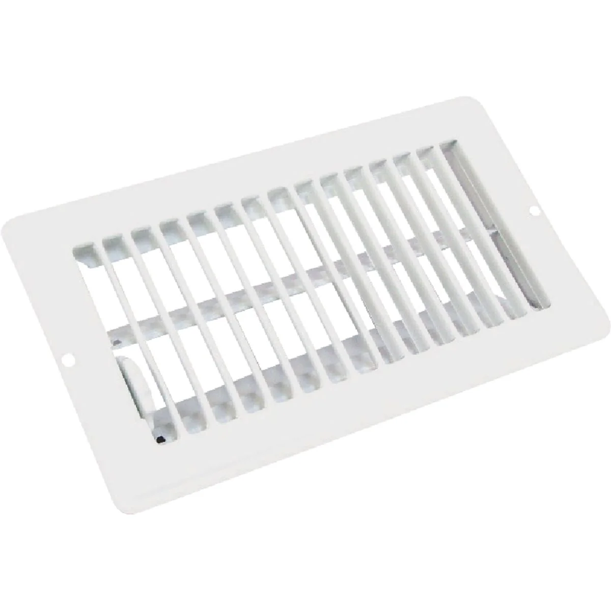 Reusable United States Hardware 4 In. x 8 In. x 1-5 16 In. White Steel Floor Register Powerful