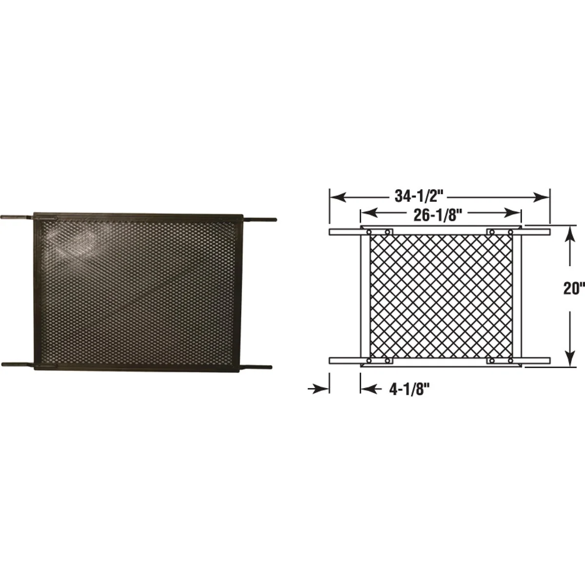 Premium Material Prime-Line Make-2-Fit 34.5 In. x 20 In. Brown Plastic Door Grille for 36 In. Door Breathable