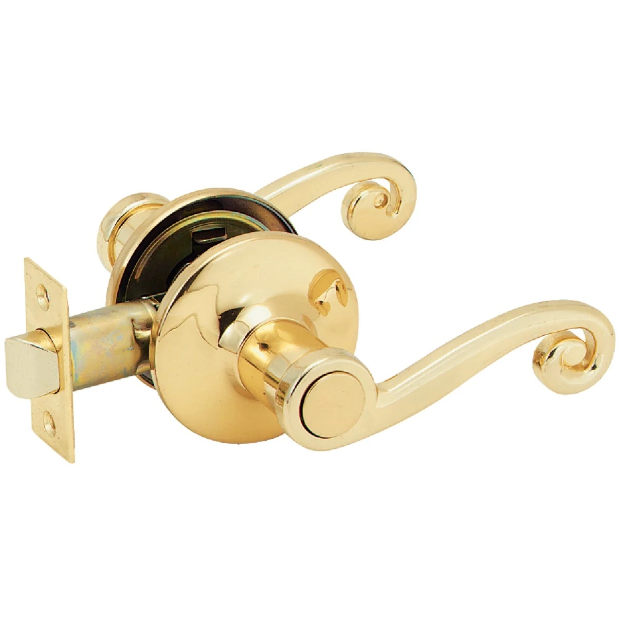 Casual Steel Pro Polished Brass Passage Door Lever Soft