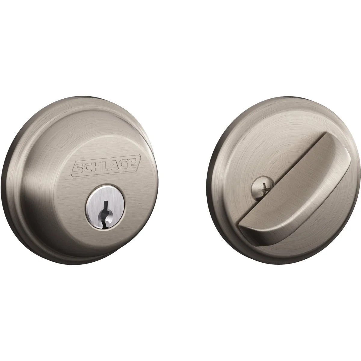 Next-Generation Schlage Satin Nickel Single Cylinder Deadbolt Reusable