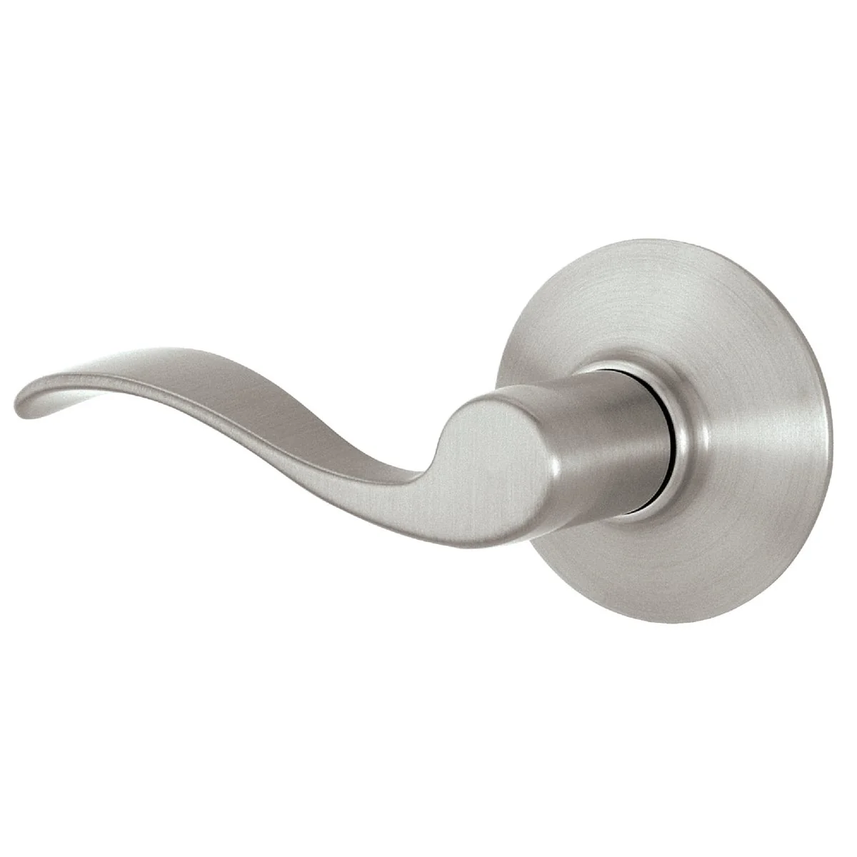 Dependable Schlage Satin Nickel Left-Hand Accent Dummy Door Lever Enhanced