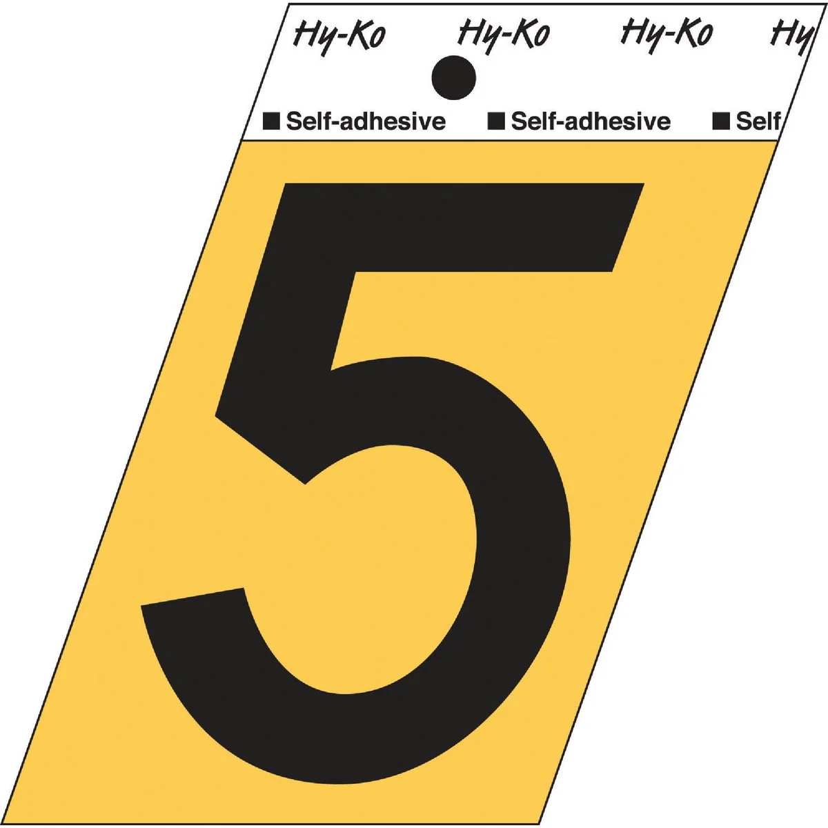 Practical Hy-Ko Aluminum 3-1 2 In. Non-Reflective Adhesive Number Five Contemporary