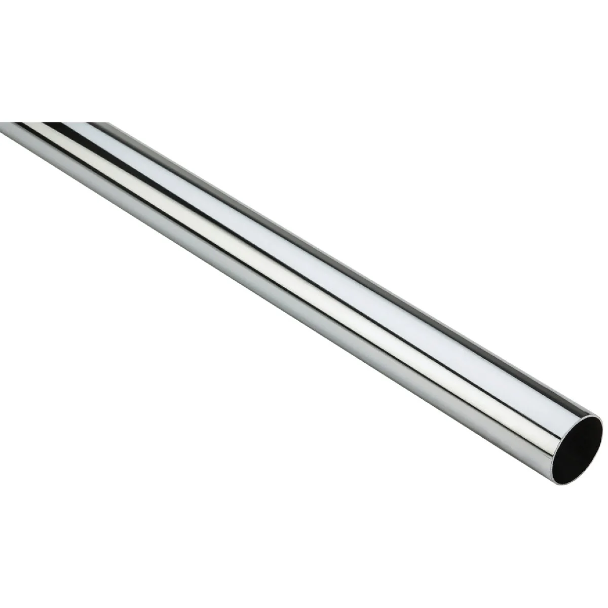 Safe Stanley Home Designs 8 Ft. x 1-5 16 In. Cut-to-Length Closet Rod Chrome High-Performance