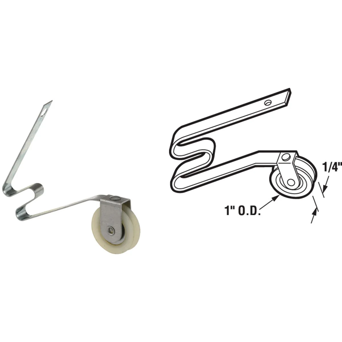 Sophisticated Prime Line 1 In. Steel Screen Door Tension Springs with Nylon Roller 2-Pack Dependable