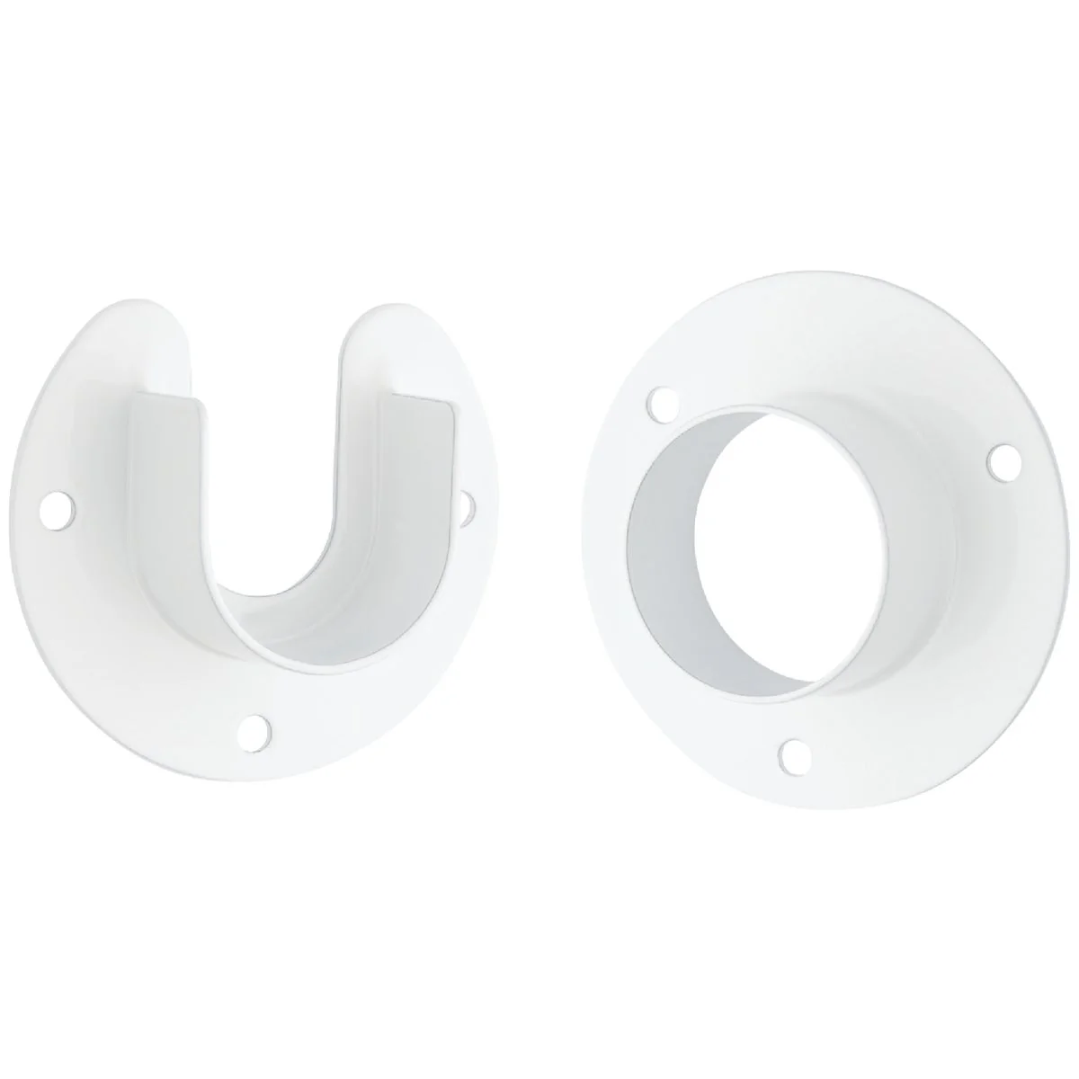Proven Stanley Home Designs 1-5 16 In. Zinc Closet Rod Socket White 2-Pack Carefully Designed