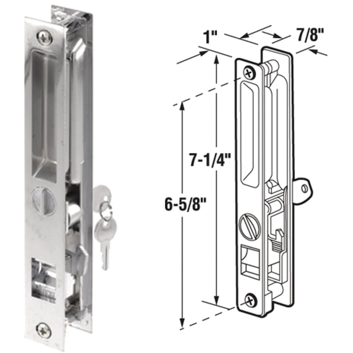 Quality Prime-Line Flush Mount Standard Hook Sliding Patio Door Handle Set Proven