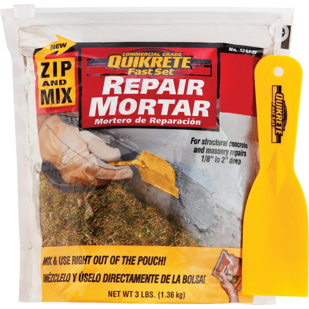 Fine Quikrete Zip Mix Mortar Polymermodified 3 Lb Repair Mortar Mix Reusable