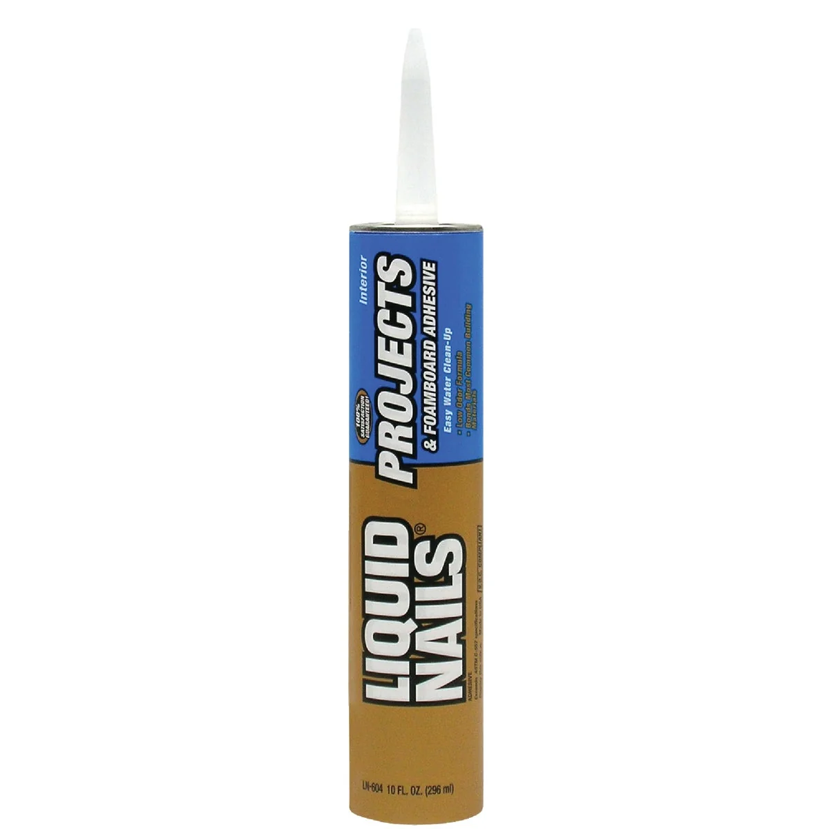 World-Class LIQUID NAILS 10 Oz. Projects And Foam Board Adhesive Environmentally Friendly
