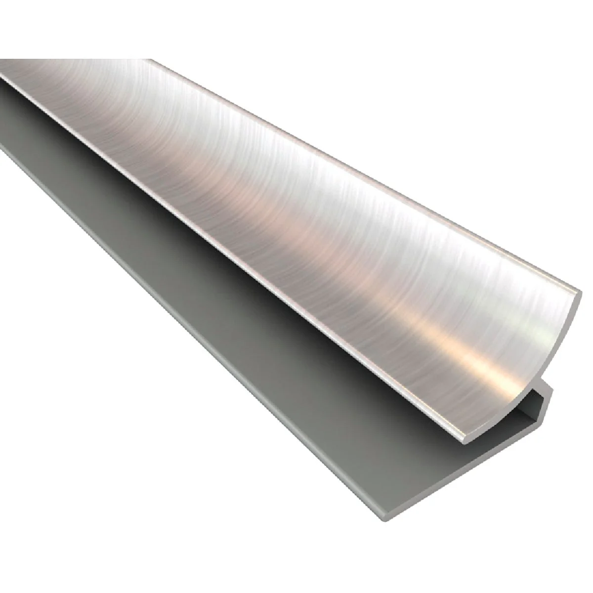 Solid Fasade 18 In. Thermoplastic Inside Corner Backsplash Trim Brushed Nickel Quality