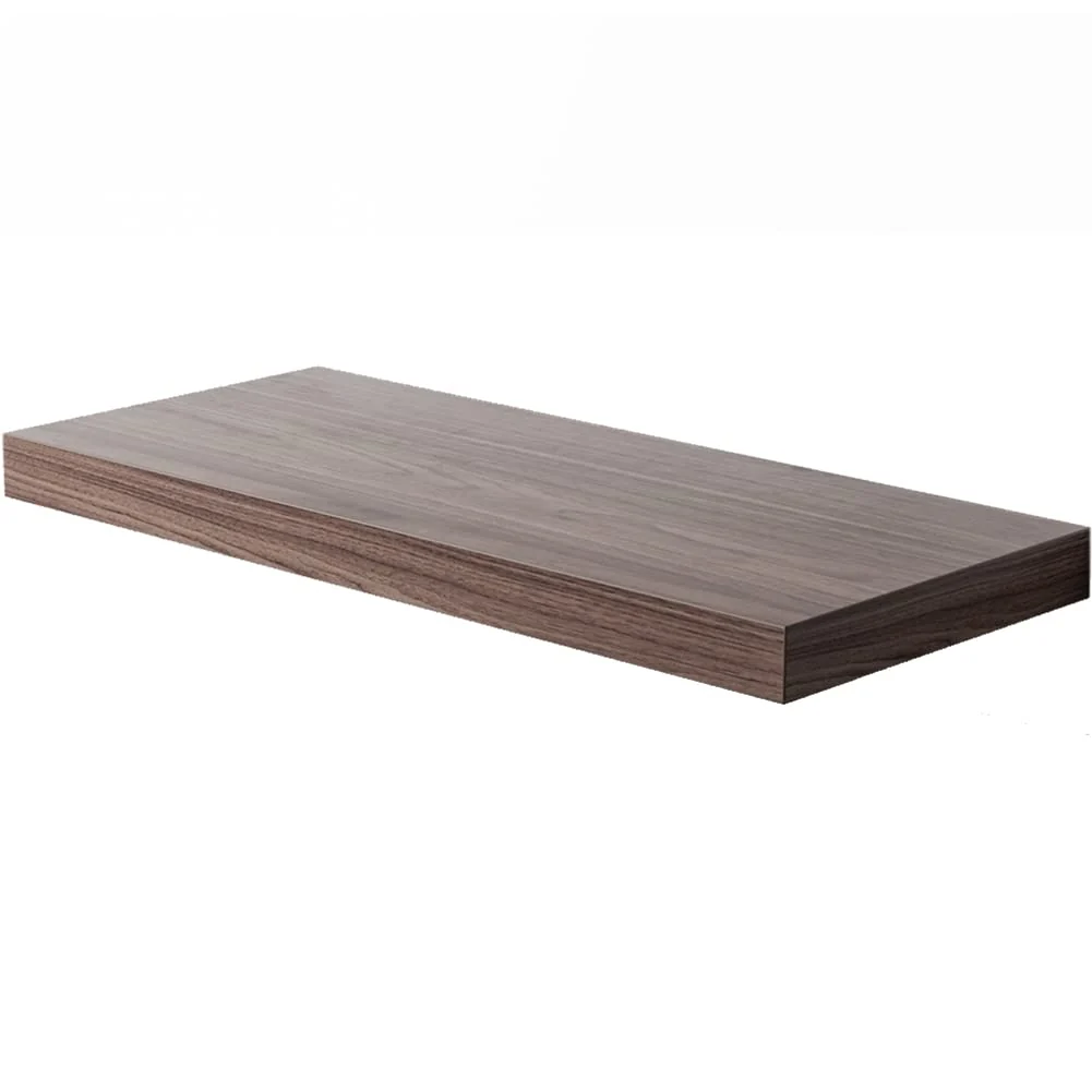 Exceptional Floating Shelf Set of 1 Wall Shelf 24 in W x 12.75 in D x 2 in H Wooden Floating Wall Shelf with Invisible Brackets for Living Room Bedroom Bathroom Kitchen Storage and Decor Walnut Easy-to-Use