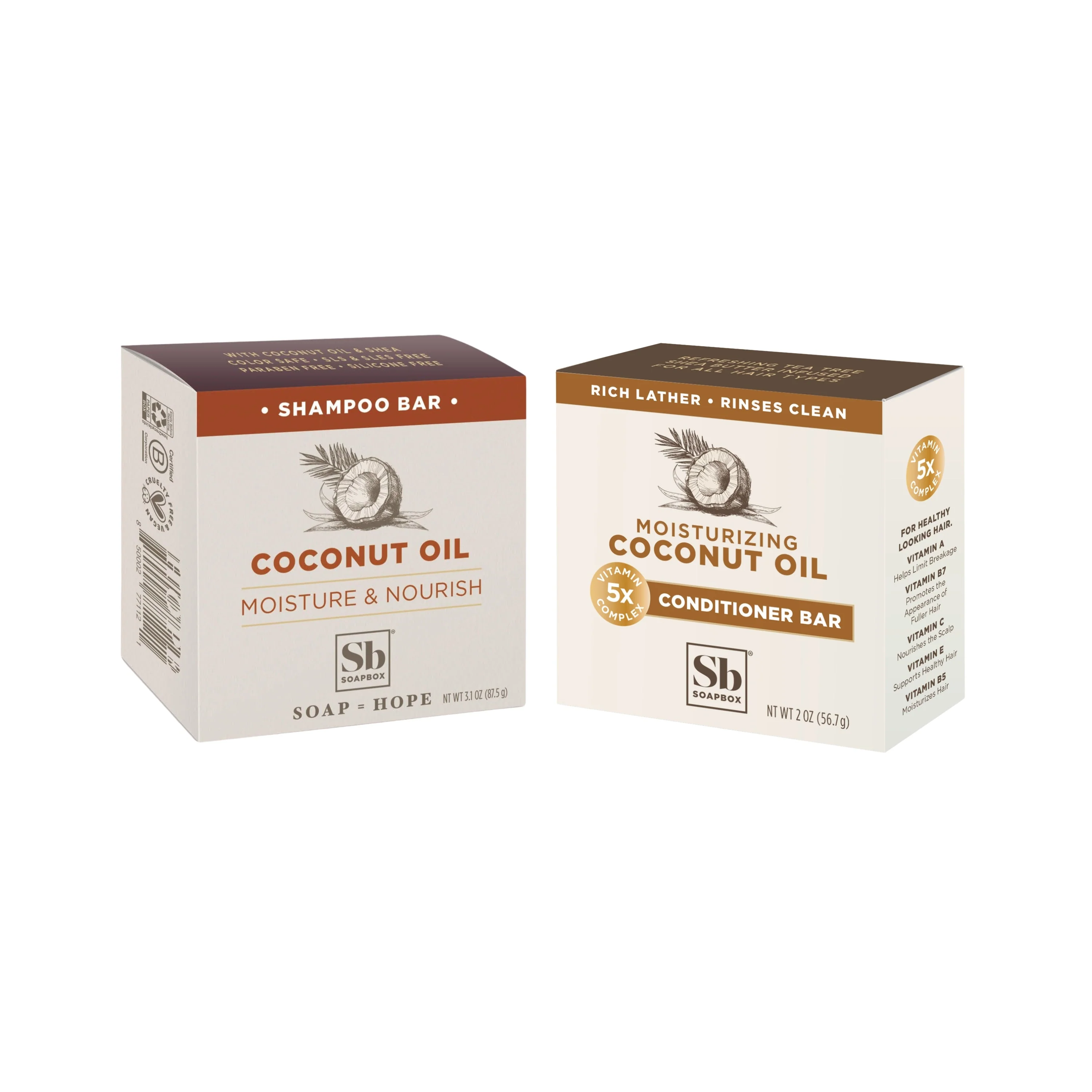 Official Soapbox Moisturizing Coconot Oil Haircare Set Comfortable