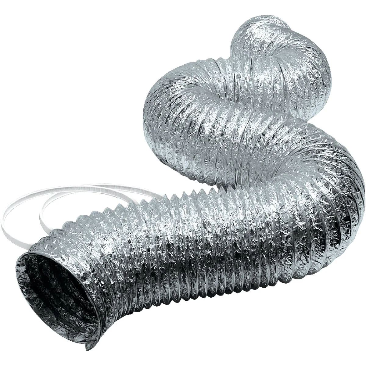 Genuine Lambro Lamaflex 4 In. x 5 Ft. Aluminum Polyester FlexibleDryer Duct with Nylon Clamps Responsible