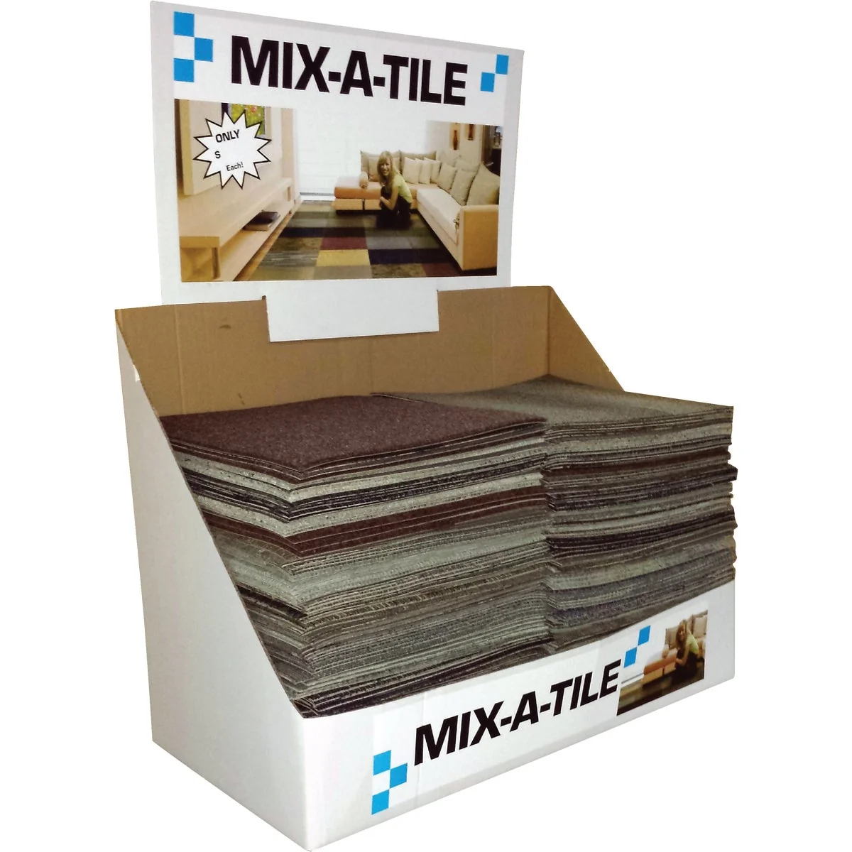 Green Natco Home 24 In. W x 24 In. L Mixed Colors Indoor Carpet Tile Traditional