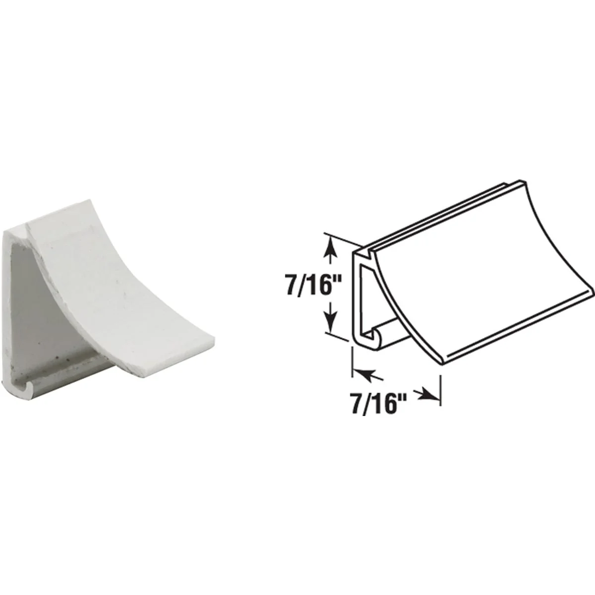 Casual Prime-Line Make-2-Fit 72 In. White Snap-In Rigid Vinyl Glass Spline Unique