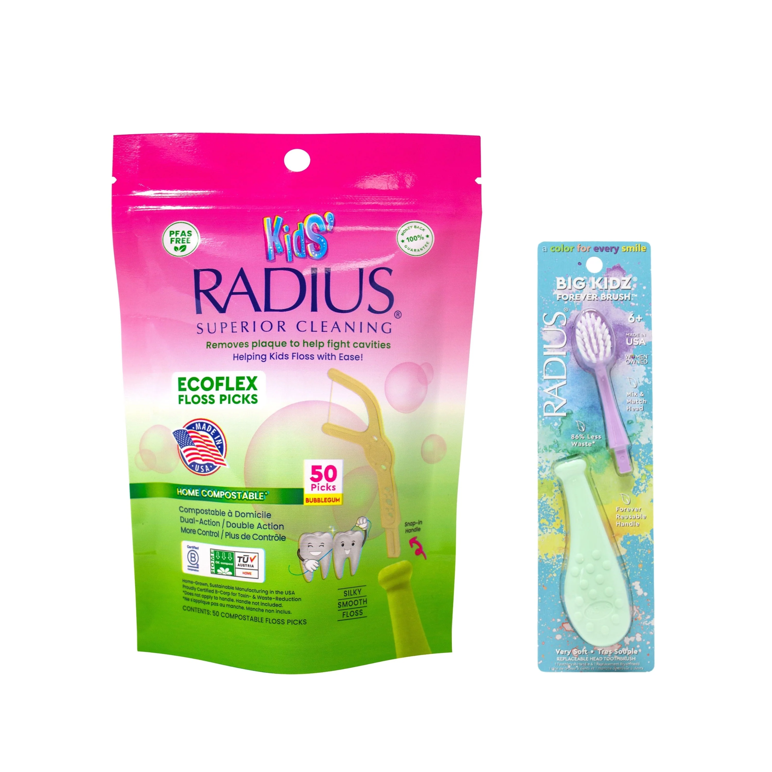 Smooth Radius Buy Kids EcoFlex Floss Picks Get Big Kidz® Brush™ Genuine