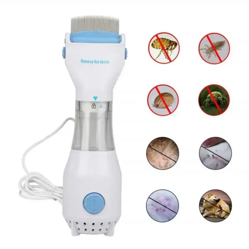 Green Electric Flea Lice Removal Comb for Dogs Cats Reliable