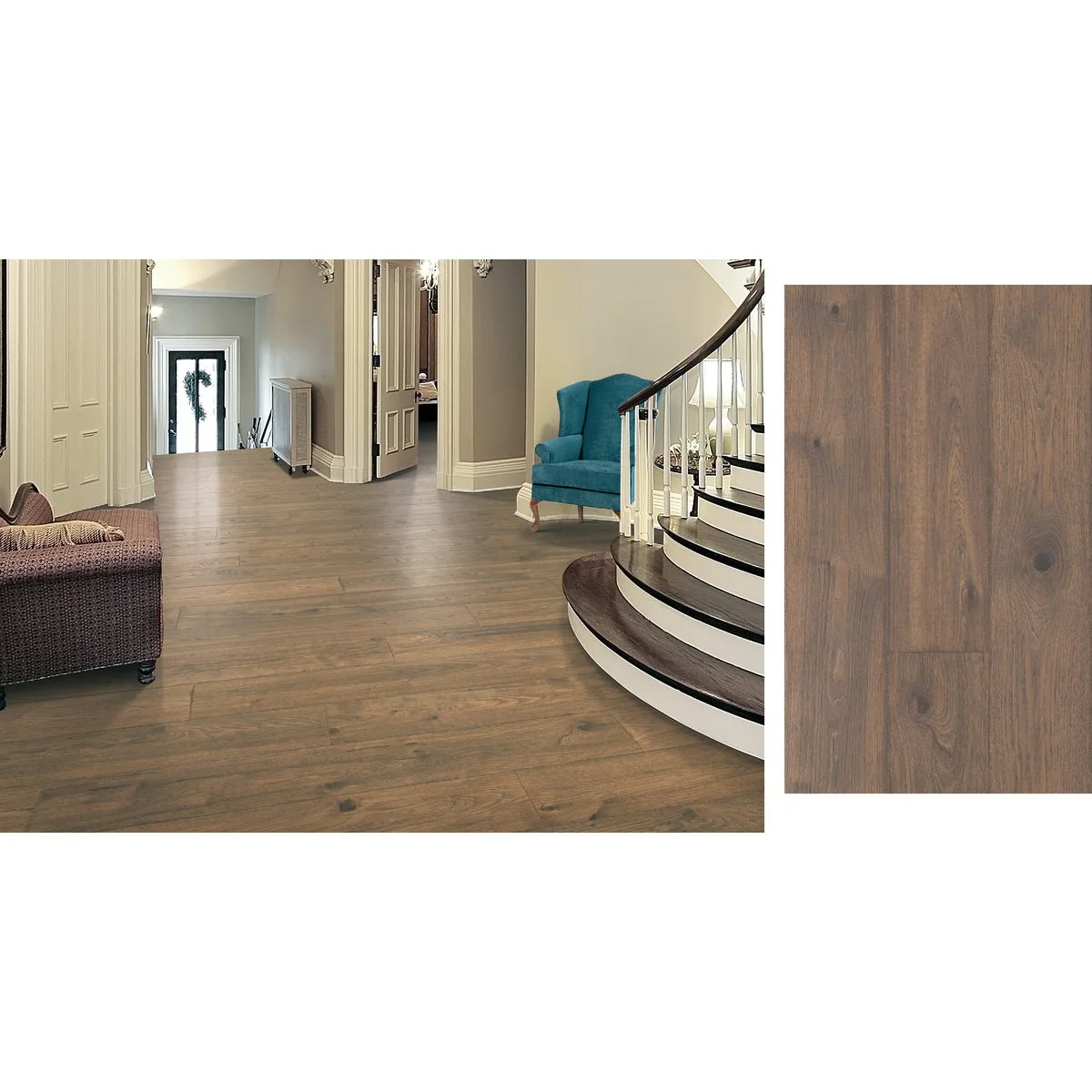 Elite Mohawk RevWood Plus Elderwood Bungalow Oak 7-1 2 In. W x 54-11 32 In. L Laminate Flooring 16.98 Sq. Ft. Case Exceptional