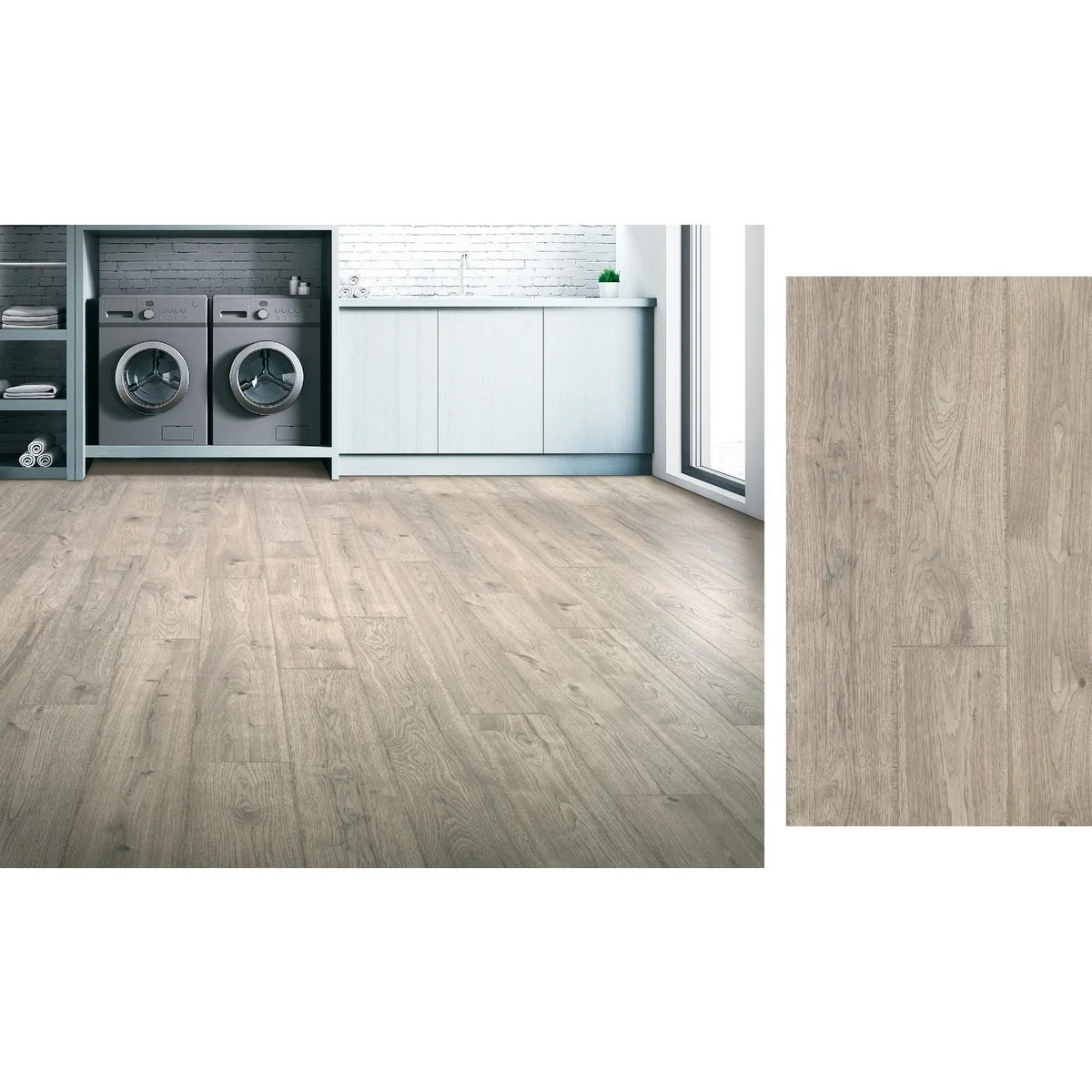 Excellent Mohawk RevWood Plus Elderwood Asher Gray 7-1 2 In. W x 54-11 32 In. L Laminate Flooring 16.98 Sq. Ft. Case Secure