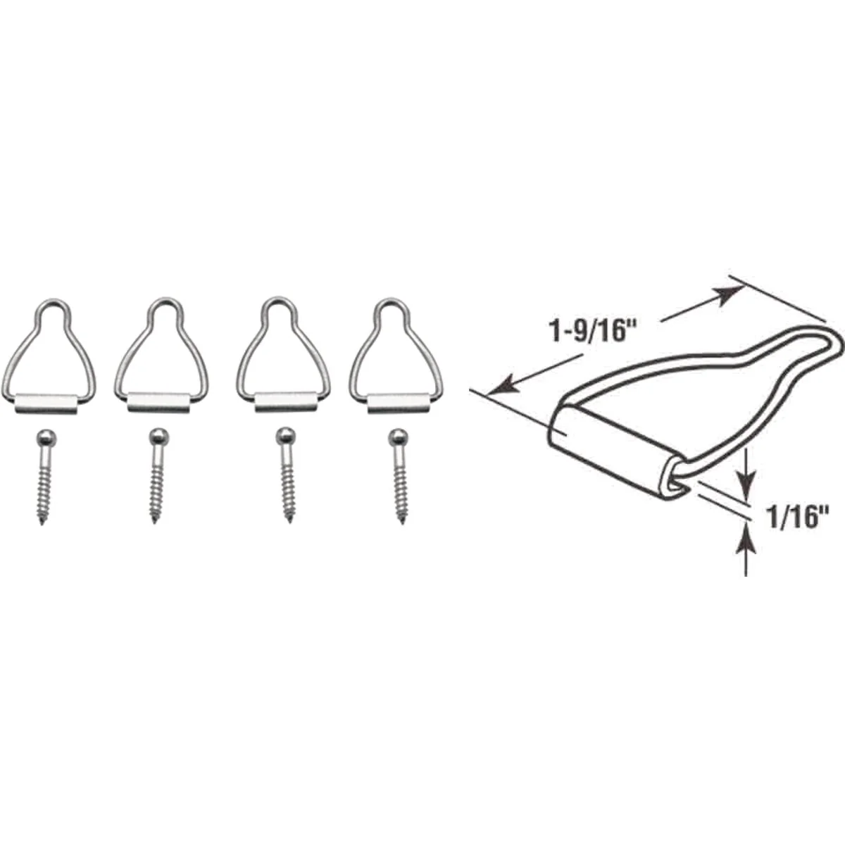 Fine Prime-Line Spline Channel Bail Latch 4-Pack Minimalist