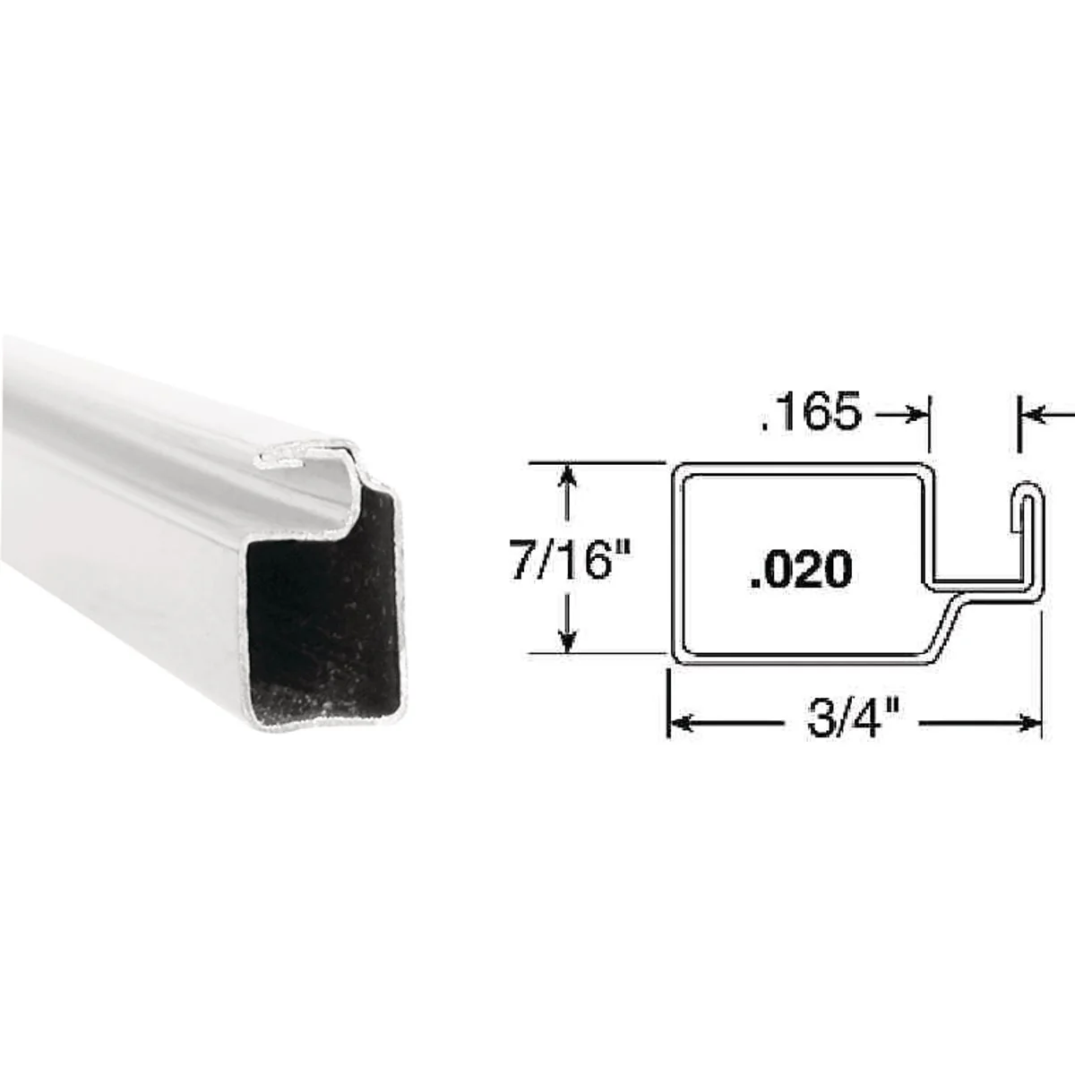 Recyclable Prime-Line Make-2-Fit 3 4 x 7 16 x 94 White Aluminum Screen Frame High-End