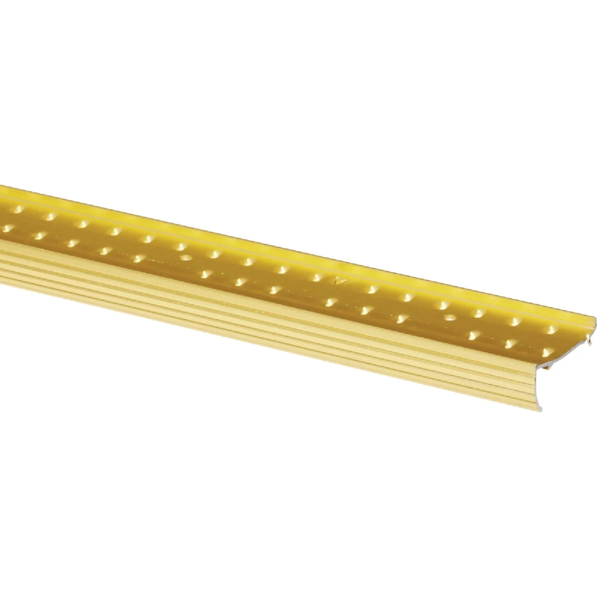 Long-Lasting Do it Satin Gold Fluted 1-3 8 In. x 6 Ft. Carpet Clamdown with Teeth Pure