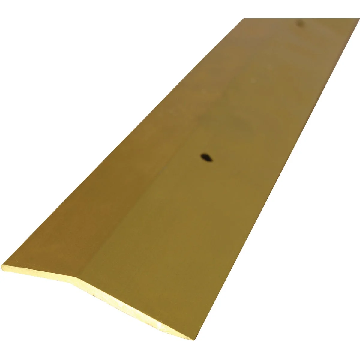 Solid M-D Satin Brass Smooth 2 In. x 3 Ft. Aluminum Carpet Trim Bar Extra Wide Minimalist