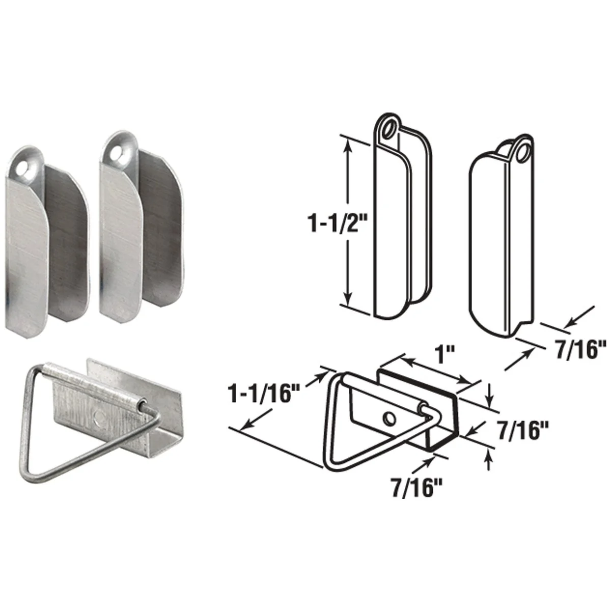 Fine Crafted Prime-Line 7 16 In. Mill Hanger Latch 2-Pack Consistent