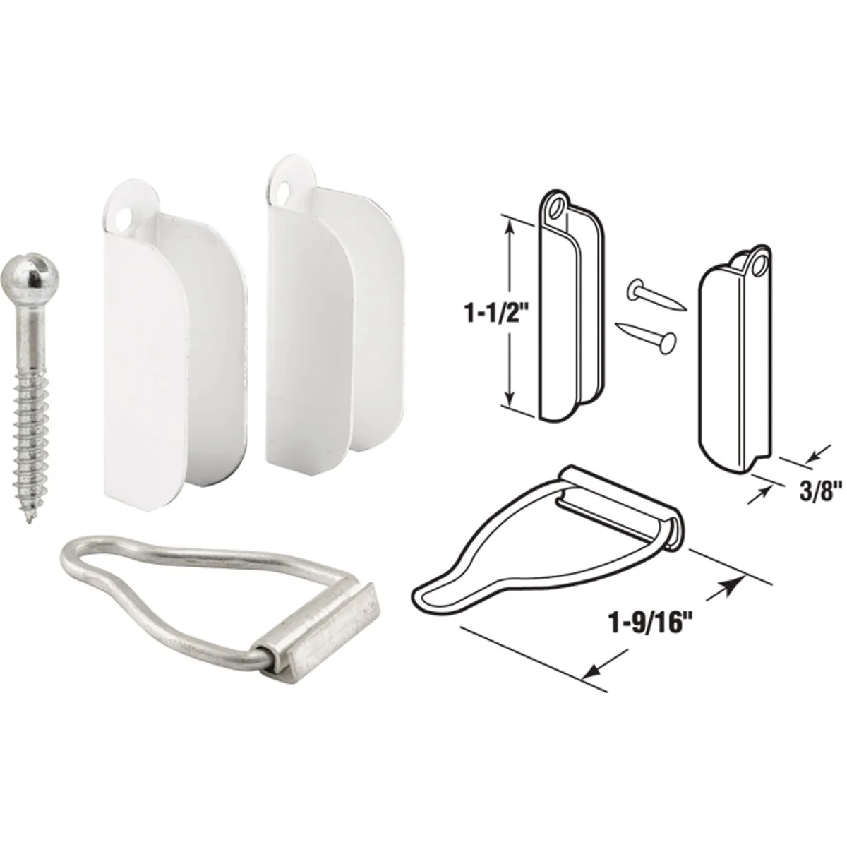 Responsible Prime-Line 3 8 In. White Hanger Latch 2-Pack Casual