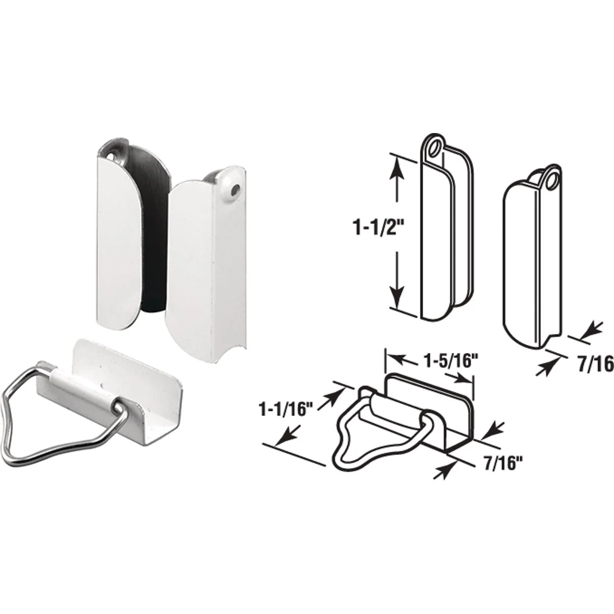 Healthy Prime-Line 7 16 In. White Hanger Latch 2-Pack Secure