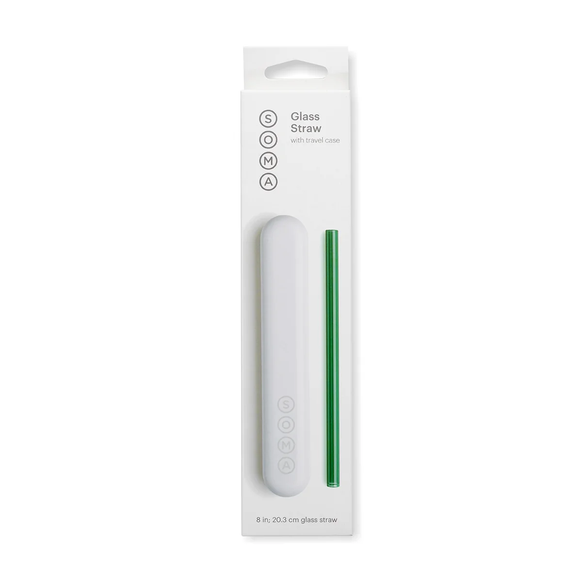 Excellent Full Circle Soma Glass Travel Straw - Teal Clean