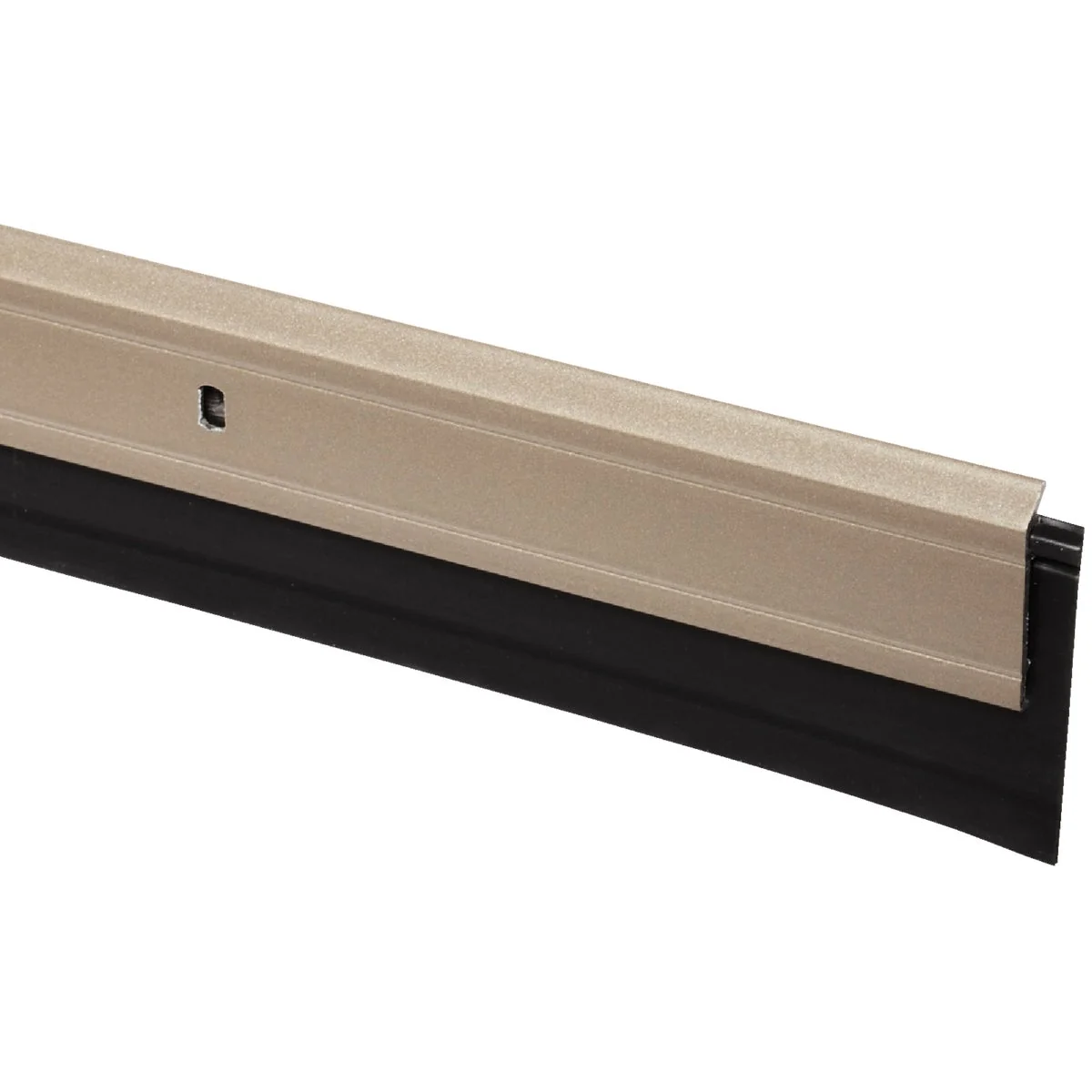 Premium M-D 2 In. W. x 36 In. L. Satin Nickel Heavy-Duty Aluminum And Vinyl Door Sweep Effective