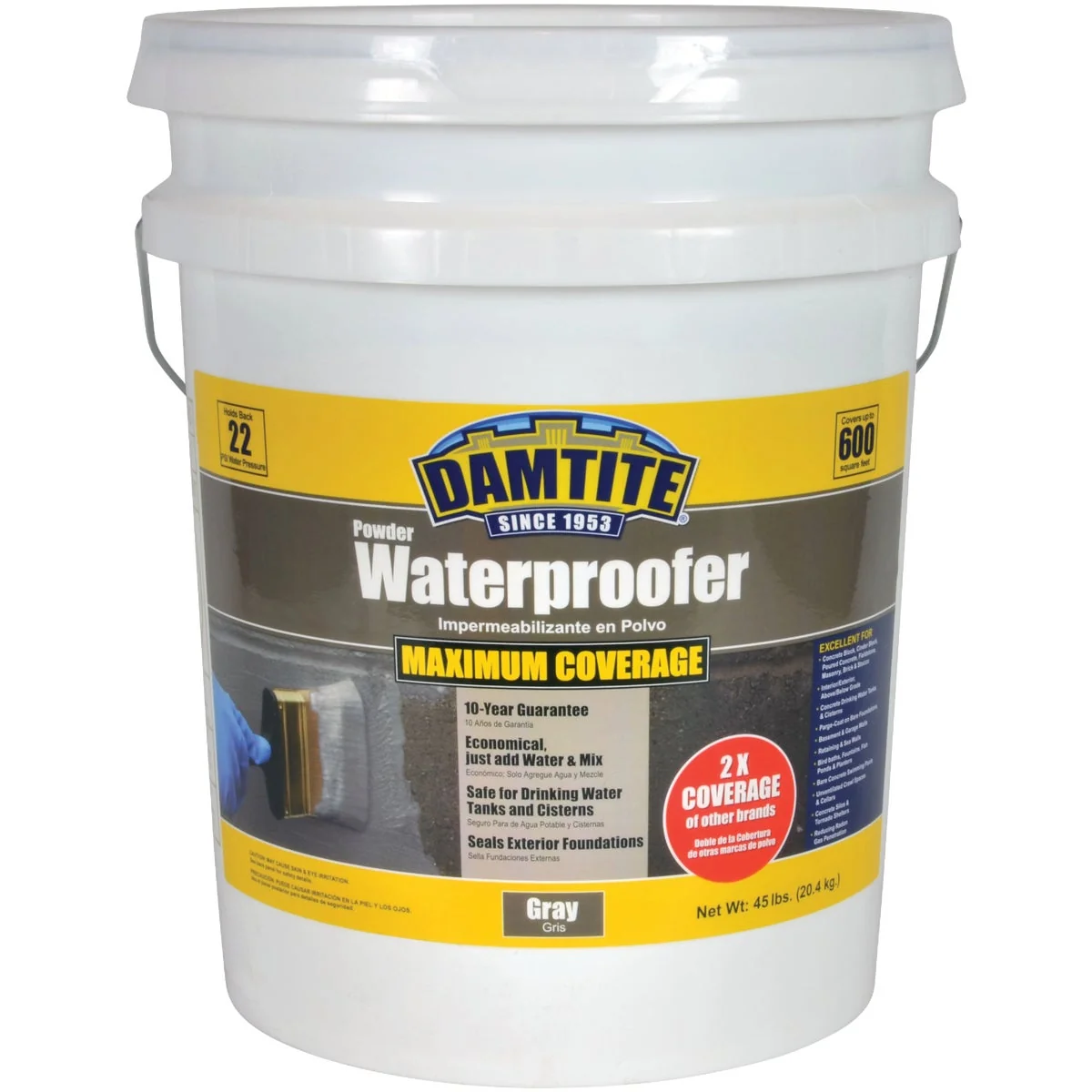 Enhanced Damtite 45 Lb. Gray Powder Masonry Waterproofer Fine Crafted
