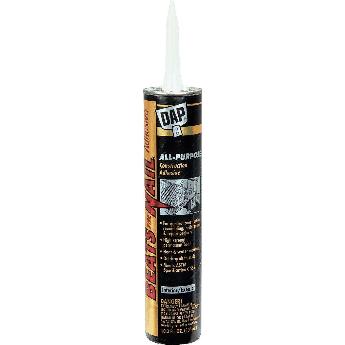 Stylish Dap Beats The Nail 10.3 Oz. All-Purpose Construction Adhesive Specialty