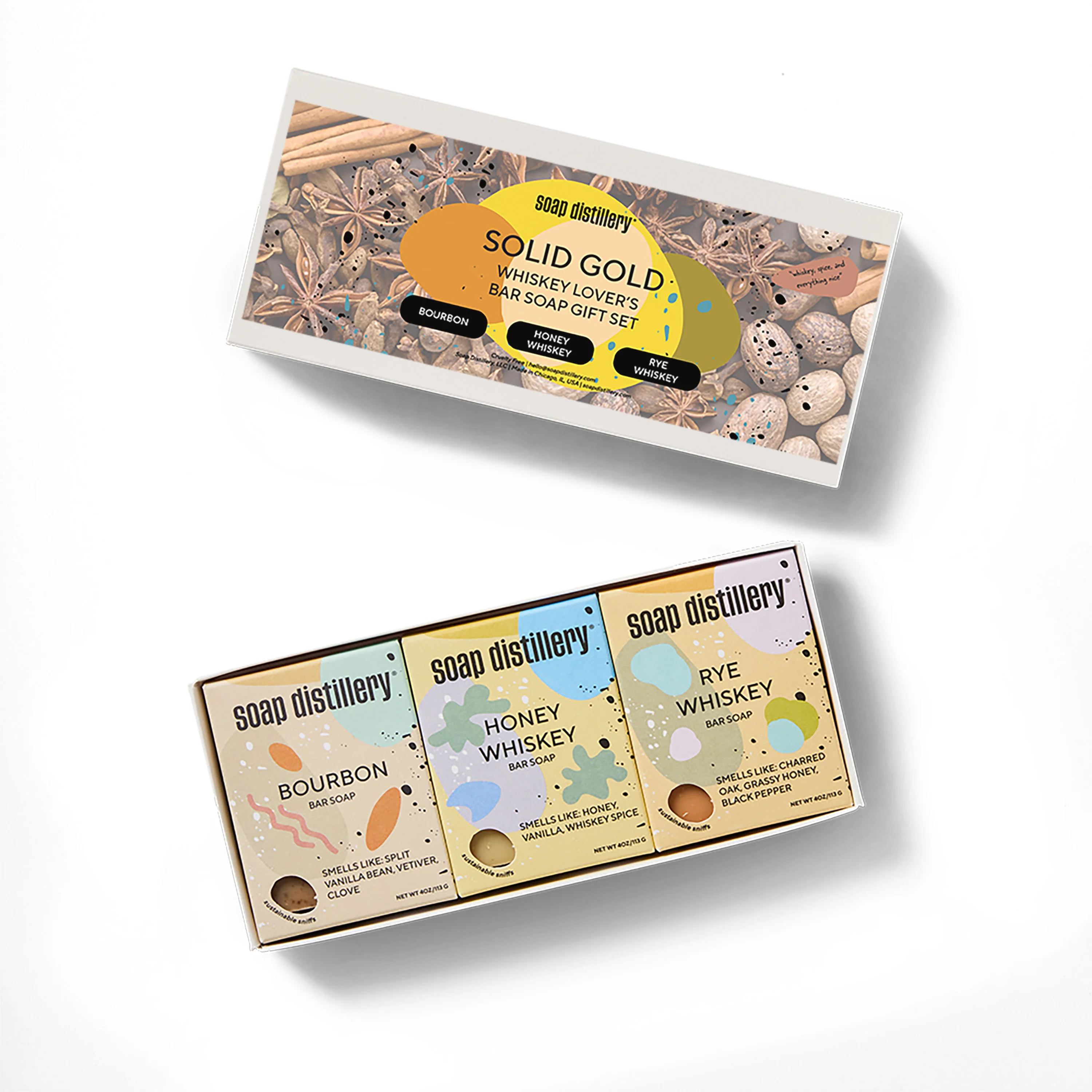 Detailed Soap Distillery Solid Gold Three Soap Gift Set Next-Generation
