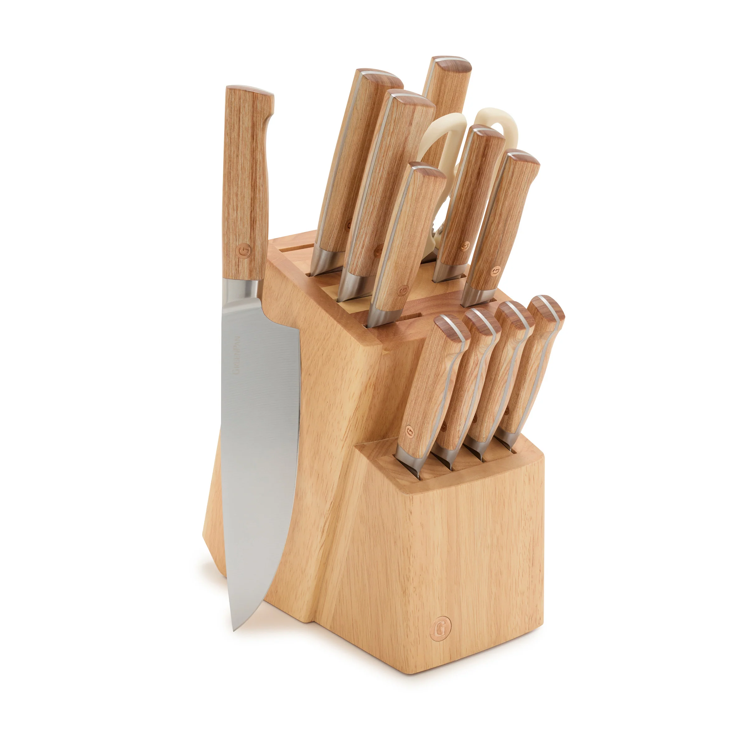 Top-Quality GreenPan Elite Light Pakka Wood Cutlery Knife Block Set Eco-Friendly