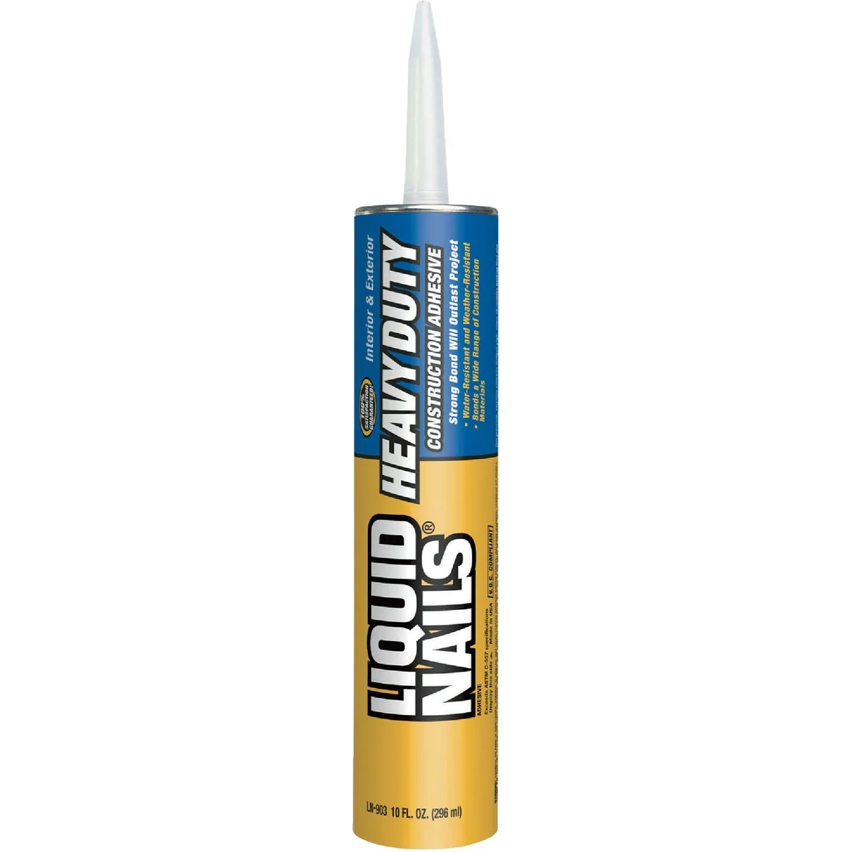 Genuine Liquid Nails 10 Oz. Heavy Duty VOC Construction Adhesive Sustainable
