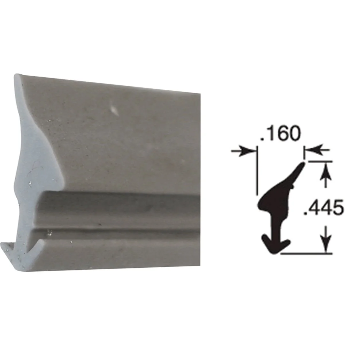 Selected Prime-Line .160 x .445 x 200 Ft. Gray Vinyl Glass Retainer Spline Comfortable