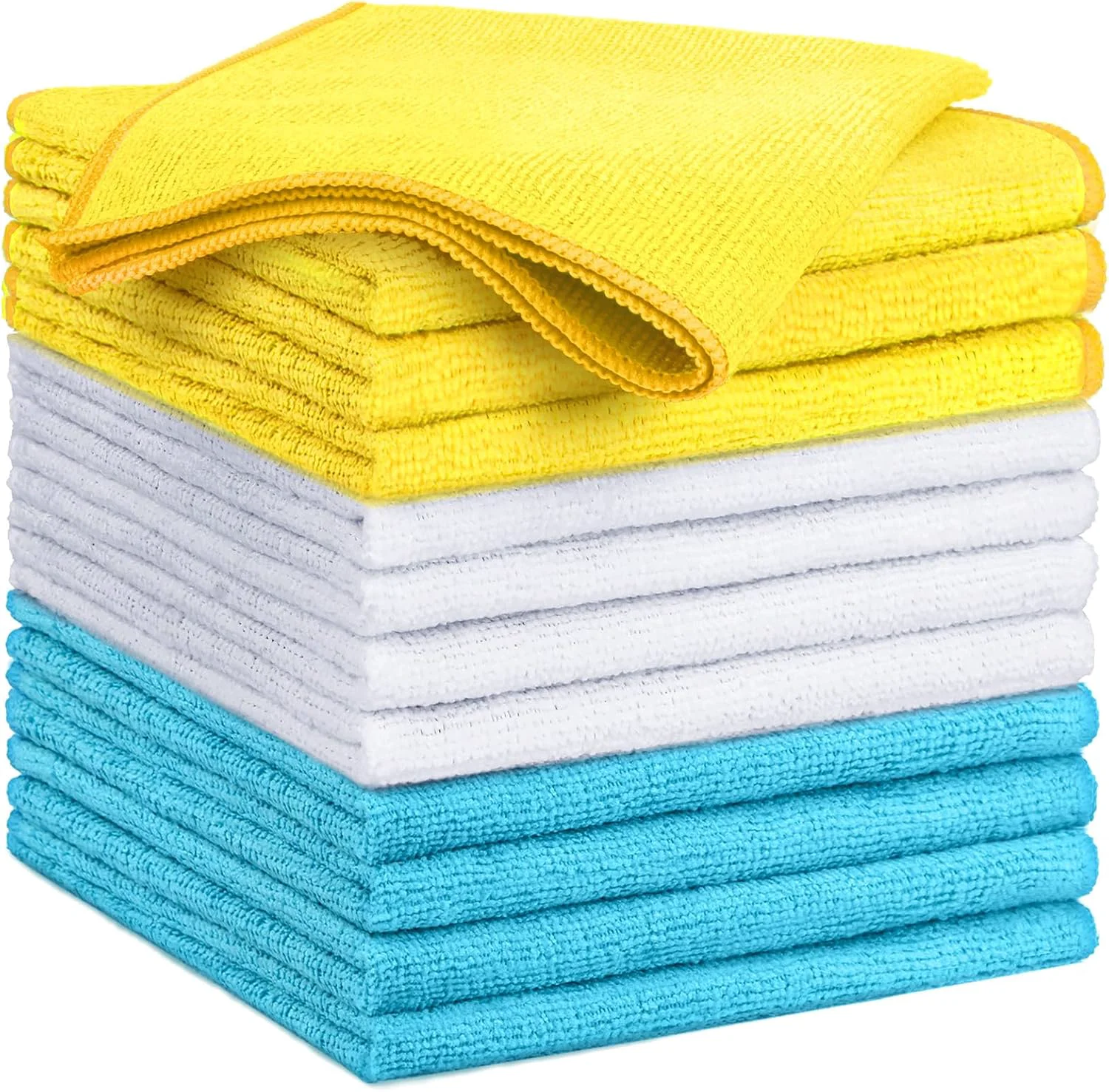 Convenient GLIMGLINT Microfiber Cleaning Cloth 12 Pack Towels for Cars 14 X12 Inch Crafted