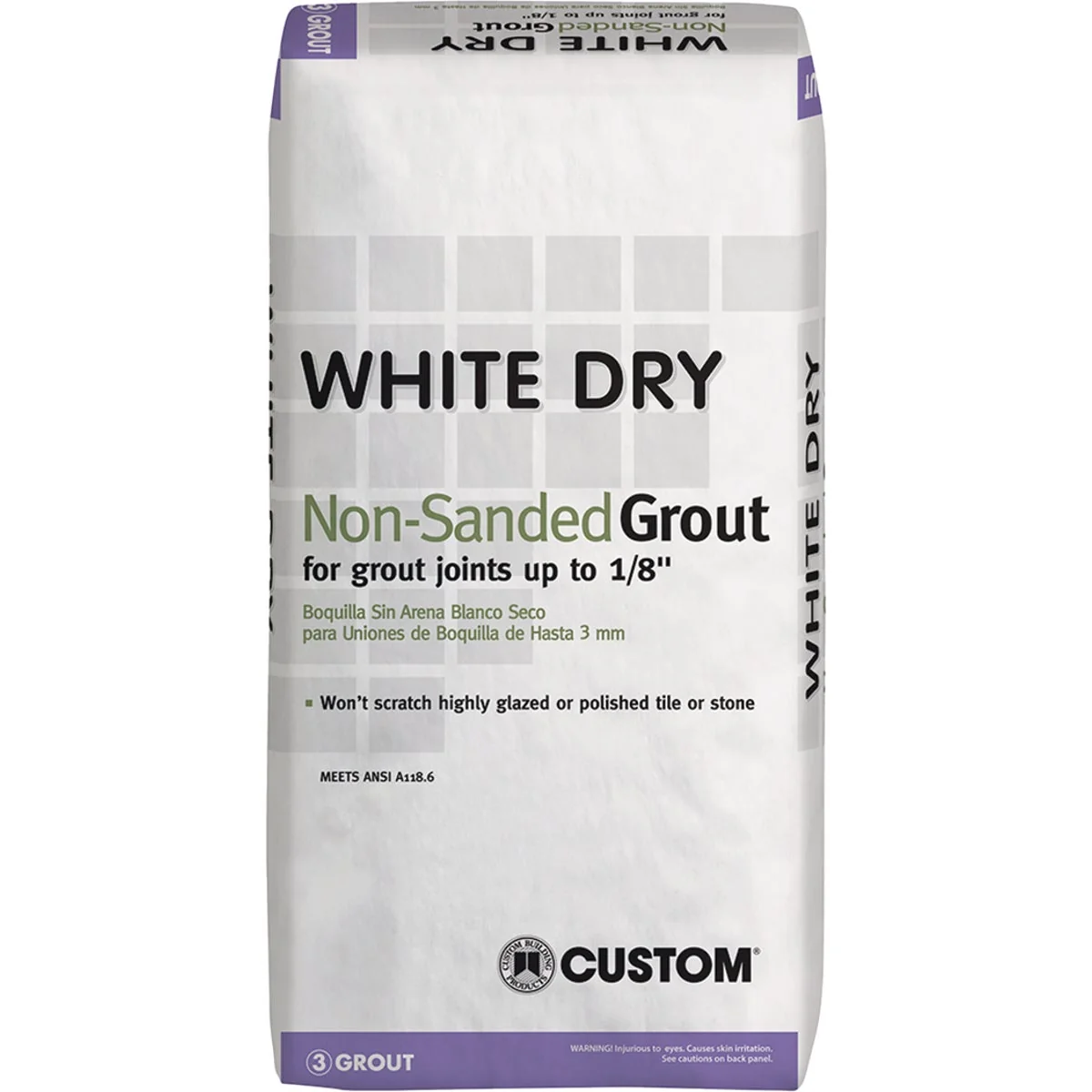 Next-Generation Custom Building Products White Dry 25 Lb. White Non-Sanded Tile Grout Fine