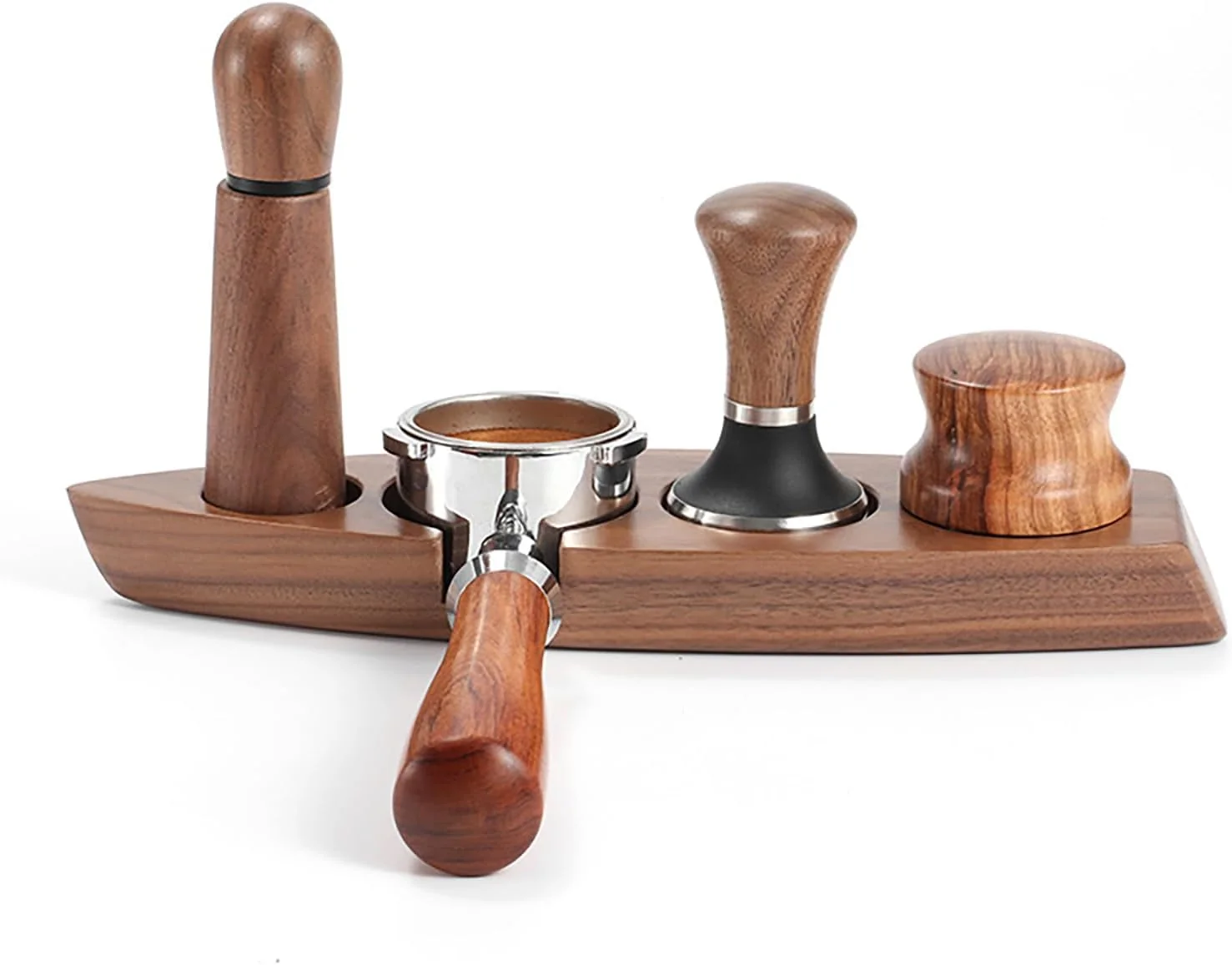 Artisan Joyeee Coffee Tamper Station Small Ship Shape Portafilter Tamping Stand Espresso Coffee Organizer Box Fit for Storage 54 64MM Espresso Tamper Mat Portafilter Holder Accessories not included Eco-Friendly