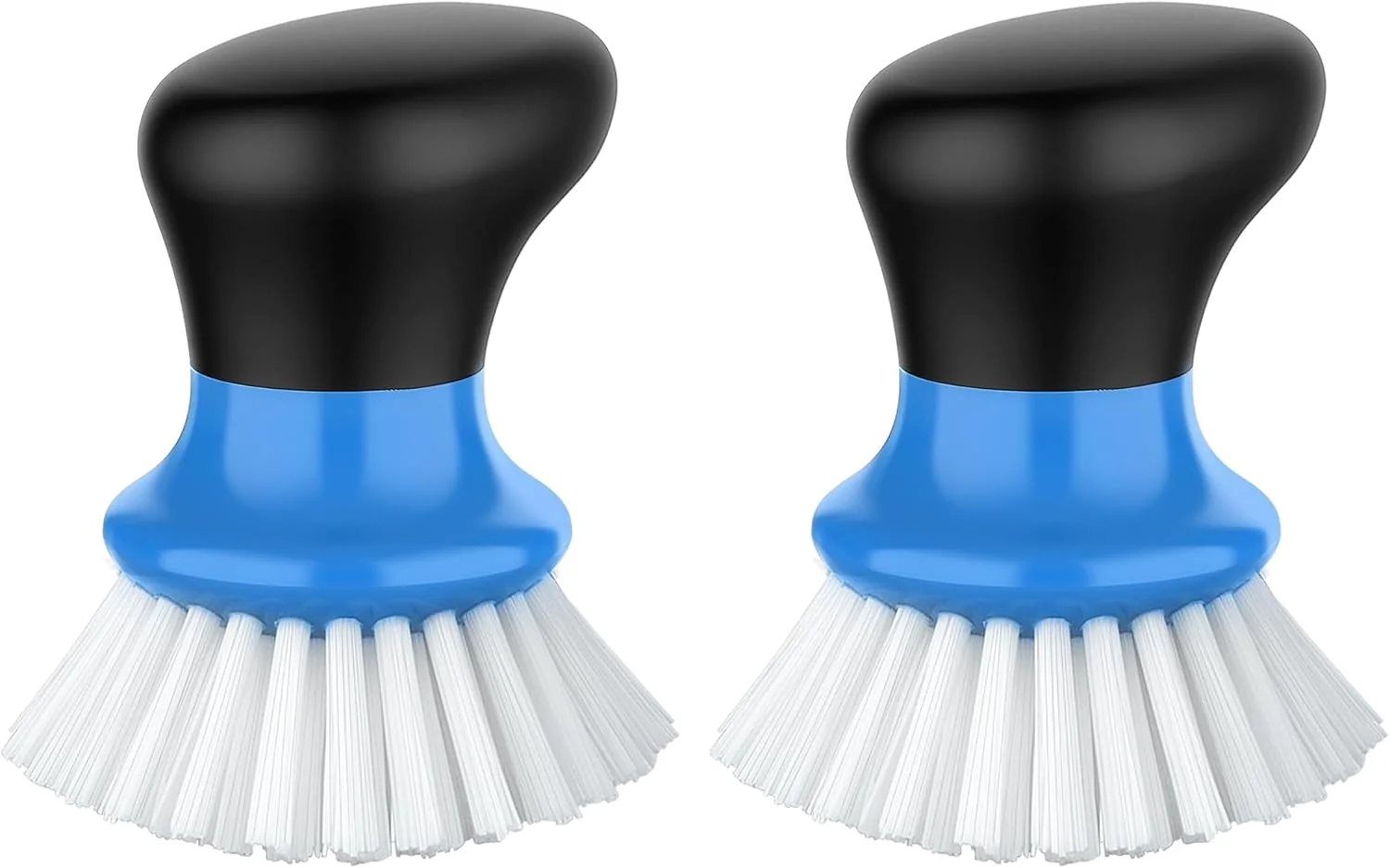 Smooth MR.SIGA Dish Scrub Brush Palm Brush Dish Scrubber with Ergonomic Grip Kitchen Brushes for Dishes Blue Pack of 2 Solid