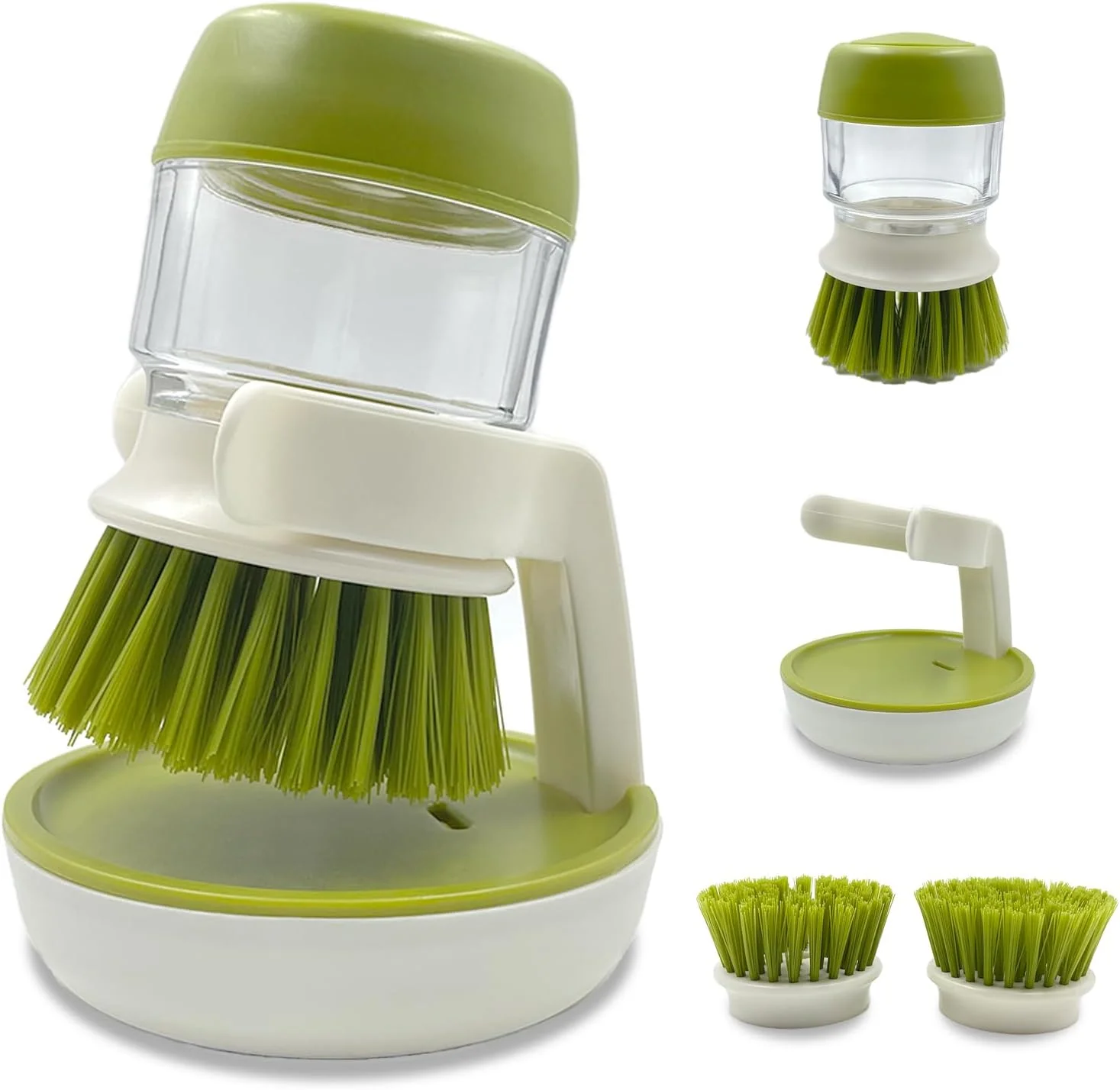 Original Soap Dispenser Dish Brush Palm Brush Scrub Brush Equipped with Storage Bracket and Drainage Base Easy to Clean Kitchen Utensils and Sink Elegant