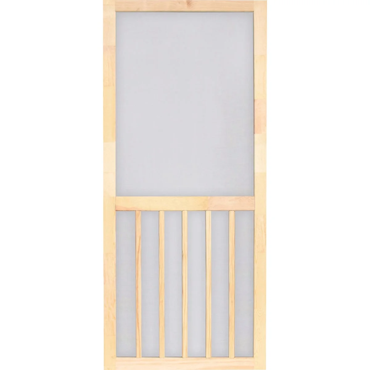 Advanced Screen Tight 5-Bar 32 In. W x 80 In. H x 1 In. Thick Natural Wood Screen Door Screen Responsible