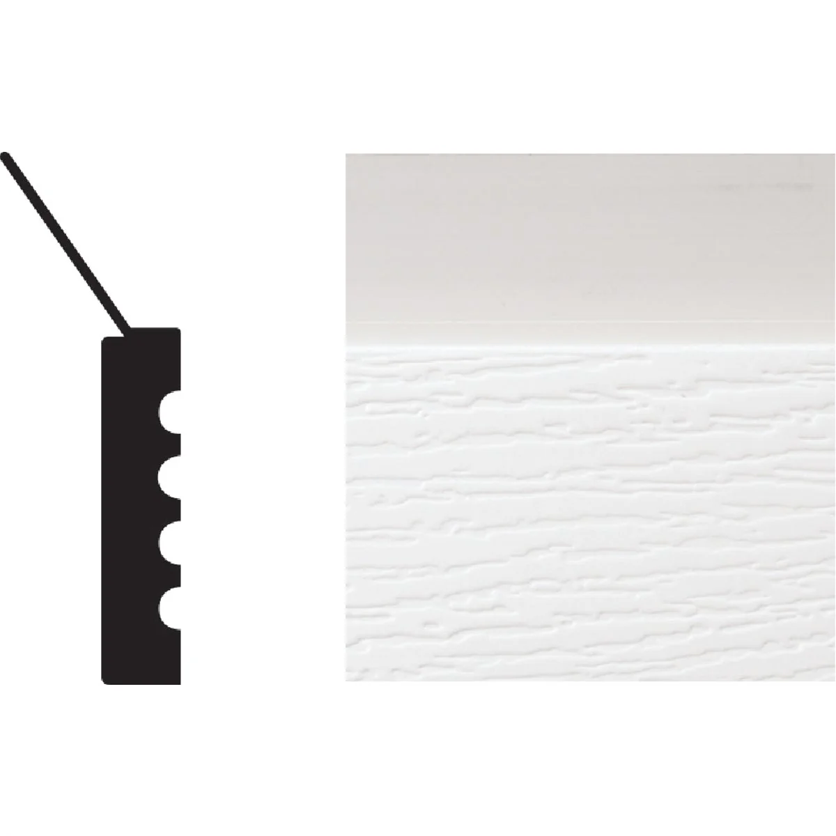 Organic Royal Thermo Stop 2 In. W. x 7 16 In. H. x 9 Ft. L. White PVC Weatherstrip Garage Door Stop Certified